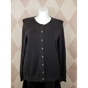 Lands' End | Black Button Sweater